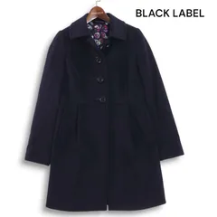 Paul Smith BLACK LABEL ポールスミス 秋冬★ 裏地花柄 メルトン ウール ステンカラー コート Sz.40 レディース ネイビー