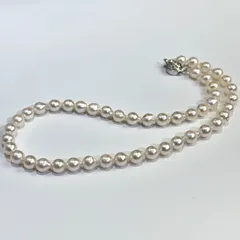 SV AKOYA アコヤ パール バロック ネックレス 天然 本真珠 43.5cm P7－8mm 33g レディース アクセサリー 未使用品 ota26728r60704