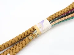 【一輝堂】リサイクル着物 和装小物 帯締め 振袖用 丸組 撚房 金糸 帯締 25w10-12181