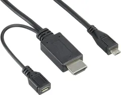 147 エレコム MHL変換ケーブル (HDMI to microB) 2m DH-MHLHD20BK