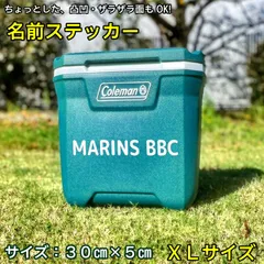 【ザラザラ面にも貼れる】 名前シール 30cm×5cm XL クーラーボックス 防水 ステッカー オリジナルシール カッティングシール