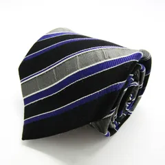 ダナキャラン ブランド ネクタイ ストライプ柄 シルク PO メンズ ブラック Donna Karan 【中古】のサムネイル