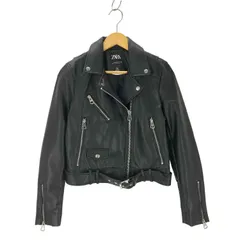 ザラ ZARA フェイクレザー ダブルライダースジャケット レディース JPN：S 