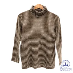 ☆美品☆ Samansa Mos2 サマンサモスモス トップス カットソー ハイネック カジュアル おしゃれ 綺麗め 長袖 レディース ボーダー M 901-13427 送料無料 古着