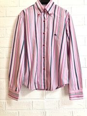 ✨ETRO エトロ ボタンダウンシャツ ストライプ ピンク 長袖 40 レディース