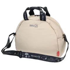 スヌーピー ショルダーバッグ IP.MedPadded.Peanuts-0S MEDIUMバッグ m-beige ピーナッツ ルートート 手提げかばん 斜め掛け 肩掛けカバン 2way キャラクター グッズ 