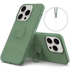 【 新品 未開封 】   ROYALMONSTER iPhone 15 Promax シリコン製ケース リング付(ライムグリーン) LG RM-15PMSili-LG 未使用 送料無料