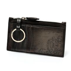 ベルルッティ / BERLUTI　カリグラフィ ジップ カードホルダー / カードケース　ヴェネチア カーフレザー　ブラック  【中古】 商品番号 S-158571