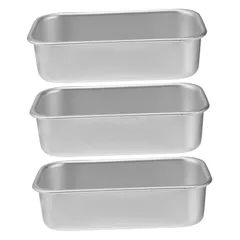 ベーキングローフパン くっつかないパン 長方形ベーキングトレイ ミニパン オーブンパン ローフベーキングパン メタルベーキングローフスズ スリムパウンド型 ロングパン 3個 パウン SHOWERORO
