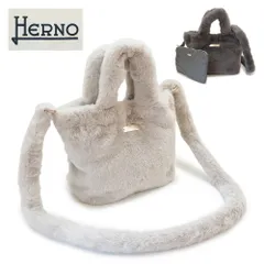 ヘルノ ハンドバッグ レディース ショルダーバッグ フェイクファー エコファー ポーチ付き BAG00012D 12422 HERNO