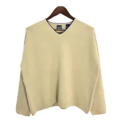 90年代 GAP ギャップ Vネック コットン ニット セーター ベージュ (メンズ L) 中古 古着 T3498