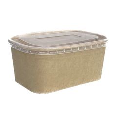 【人気商品】1000ml 弁当容器 未晒 フタ付 10個入 Plus)使い捨て容器 ニッチプラス(Niche