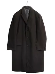 【お得なクーポン配布中!】 60s USA製 Lussolana ストライプ チェスター コート メンズ L 程 古着 ヴィンテージ ロングコート フラノ ウール トラッド テーラード 高級