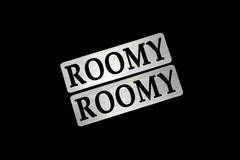 EE-523-2 ROOMY 銀黒 アクリル2層 ステッカー トヨタ ルーミー カスタム 前期 後期 モデリスタ 2枚1セット