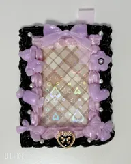 ホイップデコ トレカケース 黒×ライトパープル パール B8サイズ