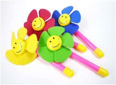 低価格玩具　ニコニコフラワーかざぐるま　5入