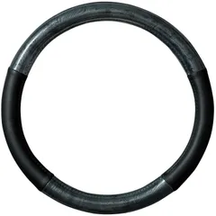 【大安売り】ボンフォーム(BONFORM) ハンドルカバー シンプルウッド 軽/普通車 ステアリングカバー S:36.5~37.9cm ブラック 6739-01BK