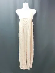 ◇ ecrire つなぎ オーバーオール サイドファスナー タック ポケット無し サロペット サイズS ベージュ レディース E  【1309250024507】