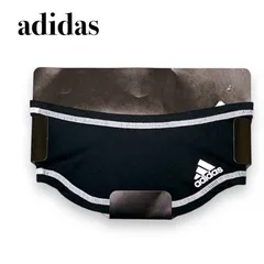 【未使用】adidas　ネックカバー　子供用　低学年向け　長さ11㎝　ショートタイプ　ブラック　黒　フェイスガードのサムネイル