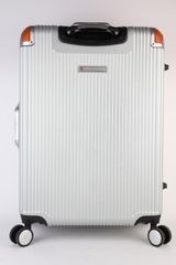スイスミリタリー キャリーバッグ 24インチ 軽量 スーツケース 64L 4.8kg シルバー SM-C624 二重TSAロック SWISS MILITARY R2501-078
