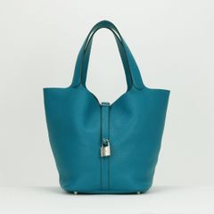 エルメス HERMES ピコタンロックGM ピコタンロック GM ピコタンロック26 バッグ トートバッグ トリヨンクレマンス ターコイズ ブルー 青 シルバー金具