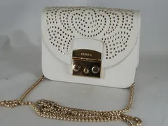 【USED/B】FURLAフルラ■メトロポリス■チェーンショルダーバッグ■ホワイト