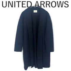 ユナイテッドアローズ UNITED ARROWS UBCE W ショールカラーコート ノーボタン 薄手 羽織 ネイビー 紺