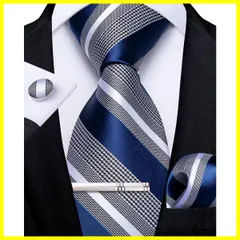 【在庫処分】[DiBanGu] ネクタイ ストライプ ネクタイ ハンカチ カフスボタン タイピン セット 結婚式 ビジネス 入学式 卒業式 忘年会