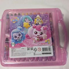 キャッチティニピン クレヨン 24色 ピンク 韓国キャラクター