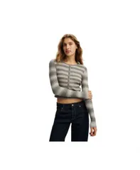 【送料無料】 コットンオン レディース ニット・セーター アウター Women's Everfine Rib Knit Cardigan Grey space dye