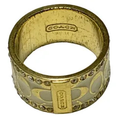 COACH(コーチ) リング - アイボリー×ゴールド×クリア