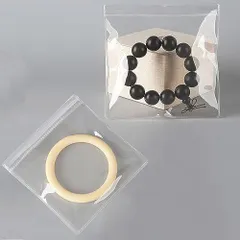 40枚入 2種サイズ（12x12+15x15）cm ジュエリー袋 pvc 40枚セット 2種サイズ (12x12cm+15x15cm) ジュエリーポーチ 透明 パッキング ビニール チャック付き 密封 抗酸化 変色防止 アクセサリー 袋 ジップ クリア ジッパ