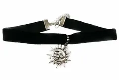 マチルダ レプリカ ネックレス チョーカー ゴス 映画 ロリ系 アンティークシルバー LEON レオン ナタリーポートマン ベロア 生地 レディース ゴシック パンク 黒 リボン コスプレ 人気 select ギフト　プレゼント