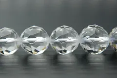 水晶96面トライアングルカット 10mm １連（約38cm） パワーストーン 天然石 _R781-10