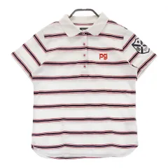 サイズ：0 PEARLY GATES パーリーゲイツ  半袖ポロシャツ ボーダー柄 ホワイト系 [240101399113]# ゴルフウェア レディース ストスト