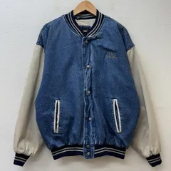 USED 古着 ジャケット、上着 ジャンパー、ブルゾン NORTH BAY オーバーサイズ デニム 切替し 中綿 スタジャン バーシティ ジャケット