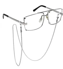 Minister メガネチェーン グラスコード 眼鏡 サングラス ストラップ ステンレス 男女兼用 シルバー ラウンドビーズ( シルバー ラウンドビーズ,  約72cm)