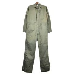 50年代 USA製 Lee リー UNION ALLS HBT オールインワン ツナギ ヴィンテージ カーキ (メンズ 44 LONG) 中古 古着 R8334
