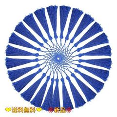 ブルー TORMEN 25個 シルクタッセル 装飾的ブックマークタッセル フリンジ 手作り素材 DIY用品 房飾り中国結装飾 (青)