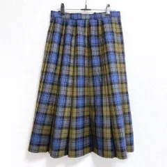 レリアン Leilian COMPORE スカート チェック ブルー系 11サイズ 935946