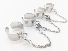 【普通郵便発送】 【在庫限り】4連リング シルバーorゴールド フリーサイズリング 指輪 シンプル お洒落