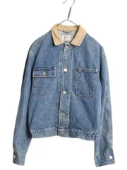 美品 ラルフローレンjeans XL相当 レースノーカラーデニムジャケット◆白 美品 ラルフローレンjeans XL相当 レースノーカラーデニム