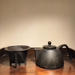 南部鉄器 岩鋳(いわちゅう) コーヒーポット(黒) 鉄製ドリッパー