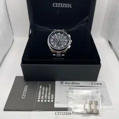 （T493）美品 正常稼働 CITIZEN シチズン 電波ソーラー ECO-DRIVE ATTESA アテッサ ダイレクトフライト ムーンフェイズ BY1001-66E H874-005HK01 人気 時計 メンズ ユニセックス