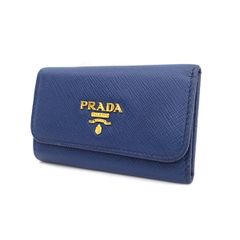 PRADA / プラダ ■6連　キーケース　レザー　ブルー 【KEY/キー/鍵】 ブランド【中古】 