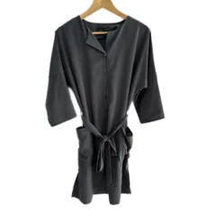 LAURAASHLEY(ローラアシュレイ) ワンピース サイズ11 M レディース美品  - グレー 長袖/ひざ丈