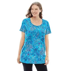 ウーマン ウィズイン レディース Tシャツ トップス Woman Within Women's Plus Size 7-day Layer-look Elbow-sleeve Tee 送料無料 ウーマン ウィズイン レディース シャツ トップス Plus