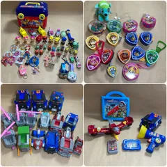 ★お値下げ！  格安！ パウパトロール グッズ 約90点 まとめ商品 おもちゃ パウっと変形！フライングビーグル 缶バッジ リストウォッチ フィギュア ビーグルミニカー 6.05kg
