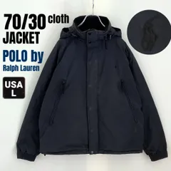 ラルフローレン  Polo by Ralph Lauren 70/30クロスジャケット 裏地フリース ブラック　USAメンズL   #2510O018