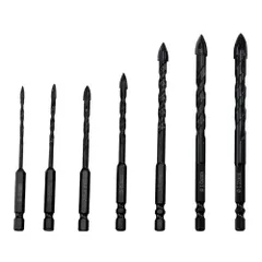 【在庫セール】6mm 5mm 4mm 8mm 3mm 超硬ドリル 六角軸 10mm ドリルビット ドリルビット 12mm ビット ドリル セット 7個入り 穴あけドリル ドリル刃 鋳物の穴あけ用 コンクリートドリル VIVIZHWHドリルビット